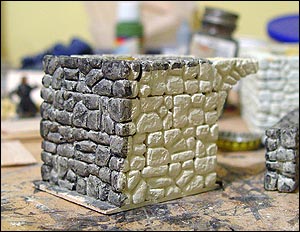 Painted stone for castle